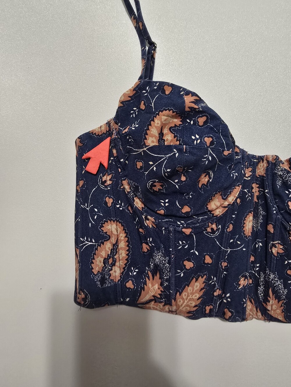 Polo Ralph Lauren Printed Bustier Top Sweetheart Sleeveless Pull On Size 2 - Picture 7 of 11